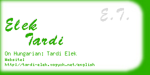 elek tardi business card